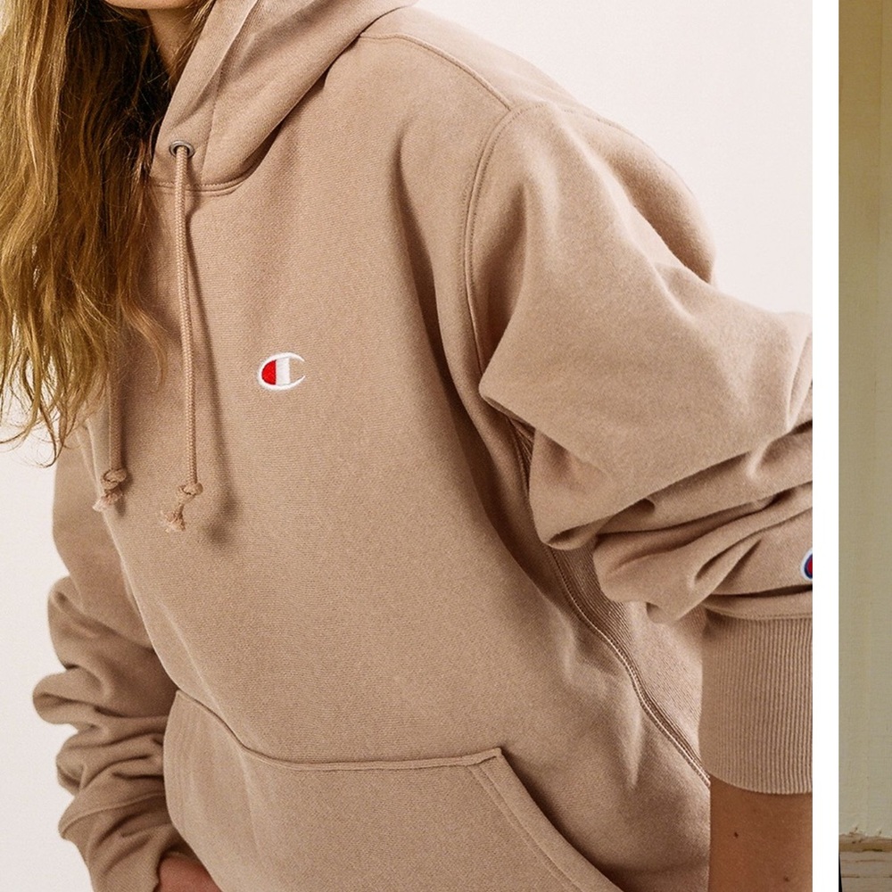 Champion classic logo patch fleece hoodie